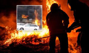 Pożar największej galerii handlowej w Królewcu