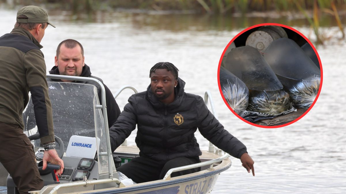 Presley Pululu pomagał w zarybianiu rzeki Narew 