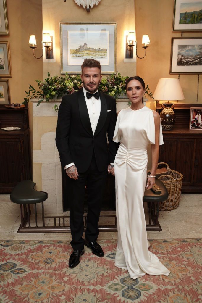 The King And Queen Attend A UK-Italy Dinner To Celebrate The Slow Food And Slow Fashion MovementTETBURY, ENGLAND - FEBRUARY 07: David Beckham and Victoria Beckham attend a dinner in celebration of Slow Food at King Charles III's Gloucestershire estate, Highgrove Gardens on February 7, 2025 inTetbury, England. The King and Queen will join Hollywood star Stanley Tucci for a black tie dinner to celebrate Italian cuisine at Highgrove on Friday evening. The pair have invited the Italian-American Devil Wears Prada actor and well-known foodie and the Italian ambassador to the UK, Inigo Lambertini, to his  Gloucestershire estate to enjoy a feast of sustainable Slow Food. (Photo by Ben Birchall - WPA Pool/Getty Images)WPA Poolbestof, topix