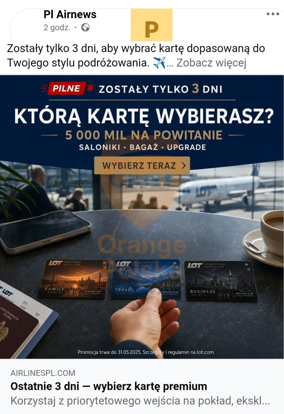 Fałszywa reklama na Facebooku