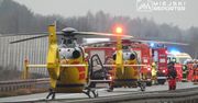 Lucynów: Poważny wypadek na S8. W akcji dwa śmigłowce LPR