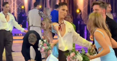 Maurycy Popiel chciał się pożegnać z Kaczorowską i Rogacewiczem. Aga się uśmiechnęła i uciekła... (WIDEO)