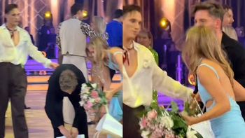 Maurycy Popiel chciał się pożegnać z Kaczorowską i Rogacewiczem. Aga się uśmiechnęła i uciekła... (WIDEO)