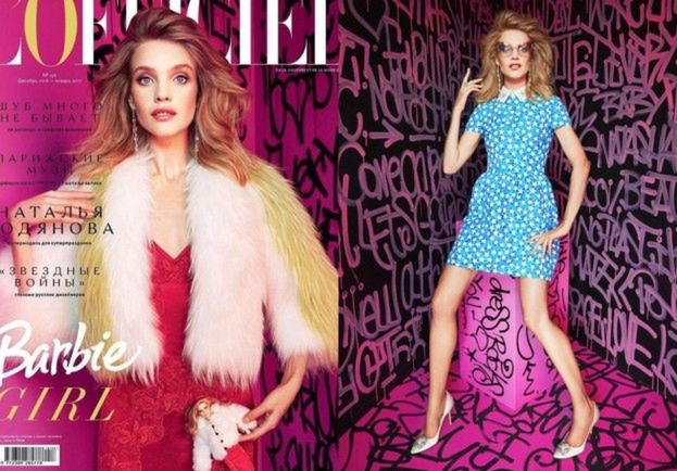 Natalia Vodianova jako Barbie w "L'Officiel"