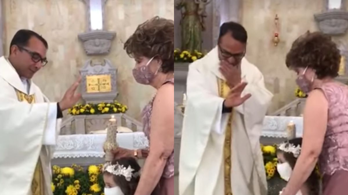 Reakcja dziewczynki zaskoczyła księdza