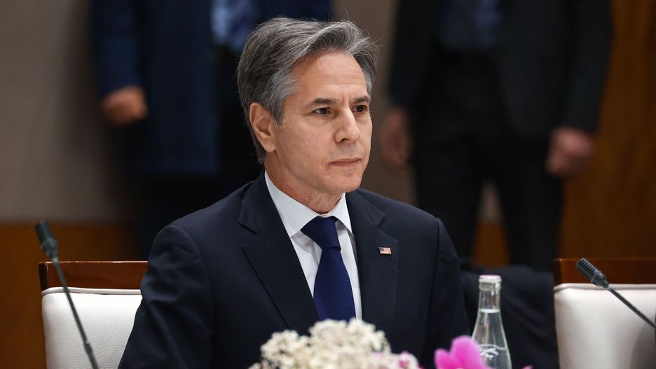 Rodziny amerykańskich dyplomatów mają opuścić Białoruś. Na zdjęciu: sekretarz stanu USA Antony Blinken 