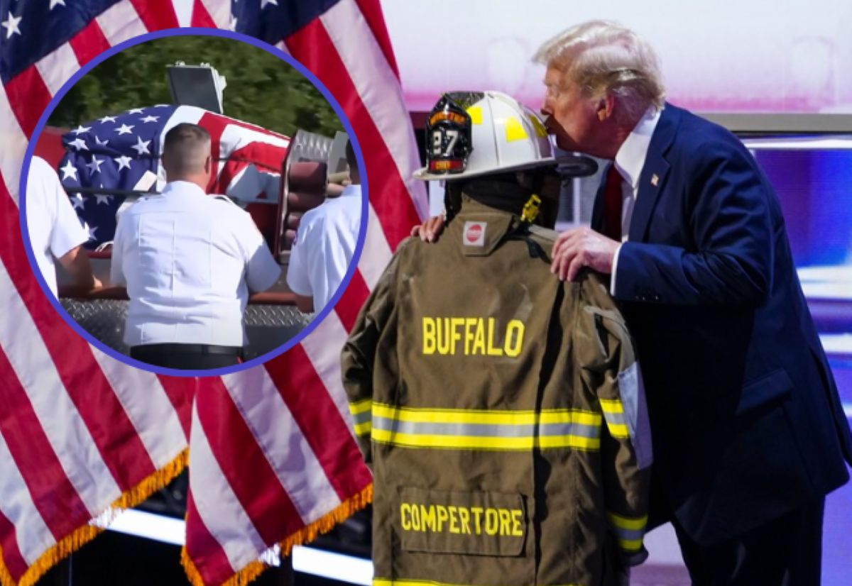 He died at a Trump rally. This was what his funeral looked like.