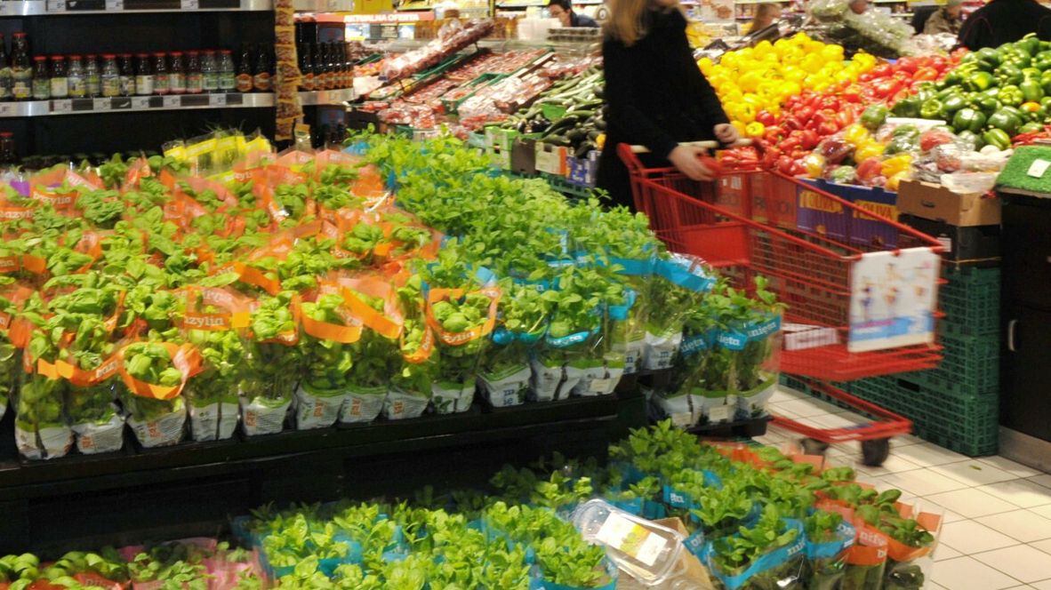 Wojtek Laski - r�?neFot. Wojtek Laski / East News  Jeden z hipermarketow w Warszawie, 2016.  N/z: swieze ziolaWojtek Laski