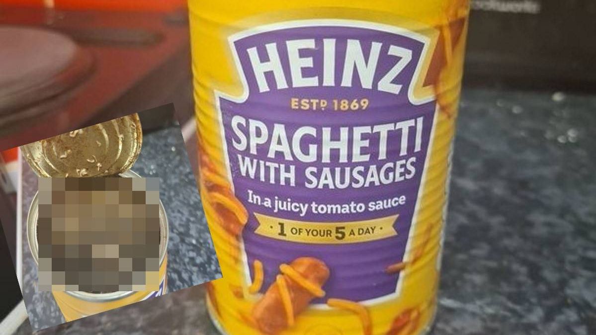 Jade Louise Webb z Aberdare  była przerażona, kiedy otworzyła puszkę spaghetti  i zobaczyła co znajduje się w środku.