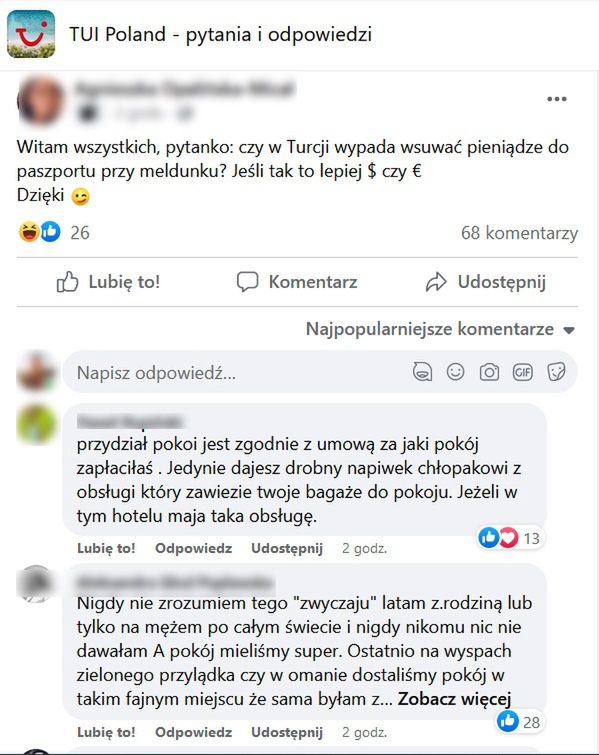 Zrzut ekranu z grupy na FB 