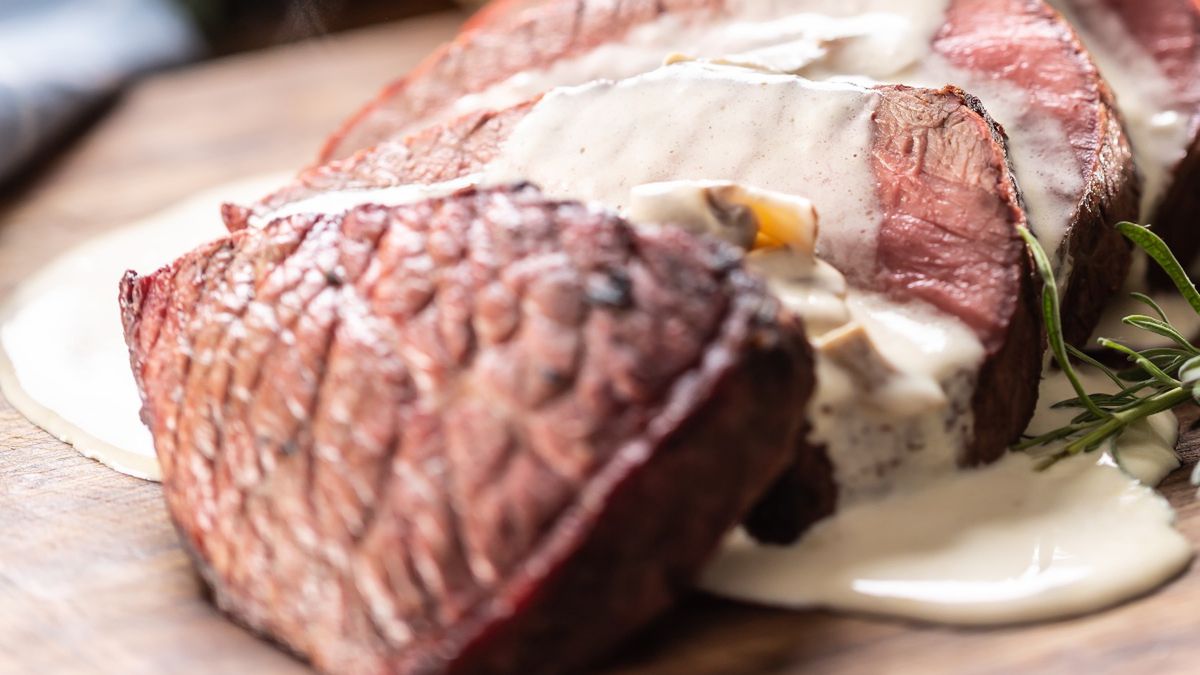 Rumsztyk w sosie grzybowym