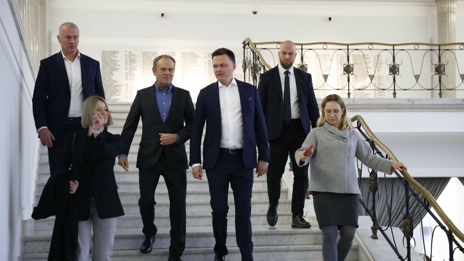 Donald Tusk i Szymon Hołownia