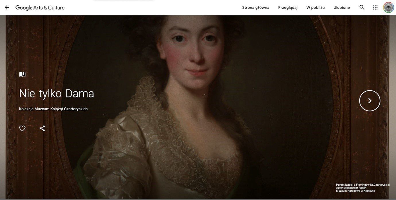 Zrzut ekranu z Google Arts & Culture