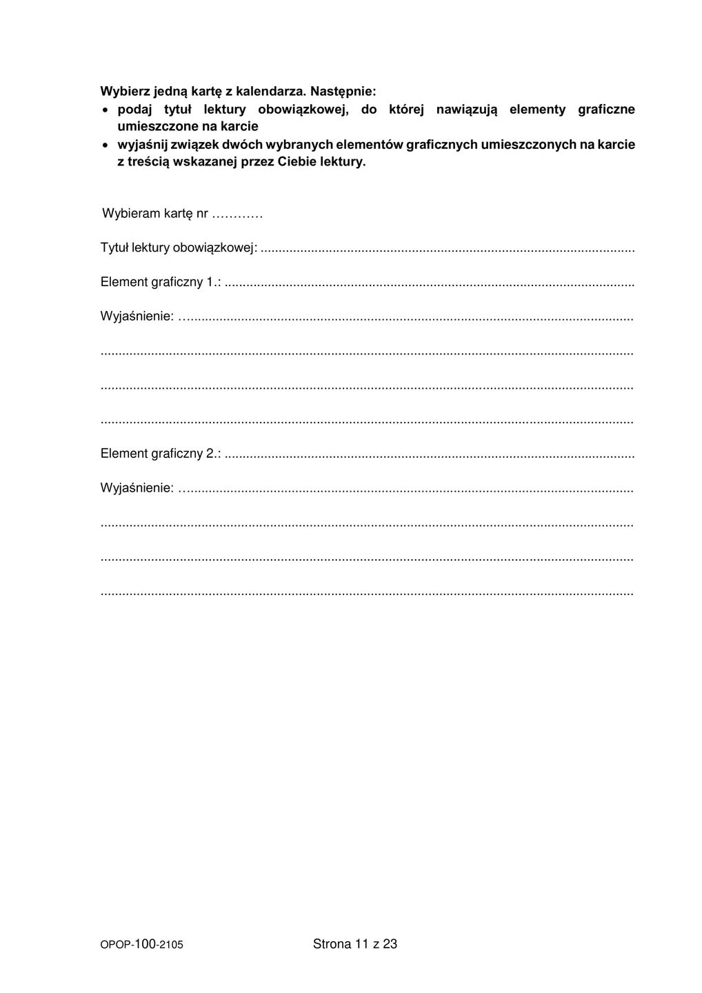 Egzamin ósmoklasisty 2021. Język Polski