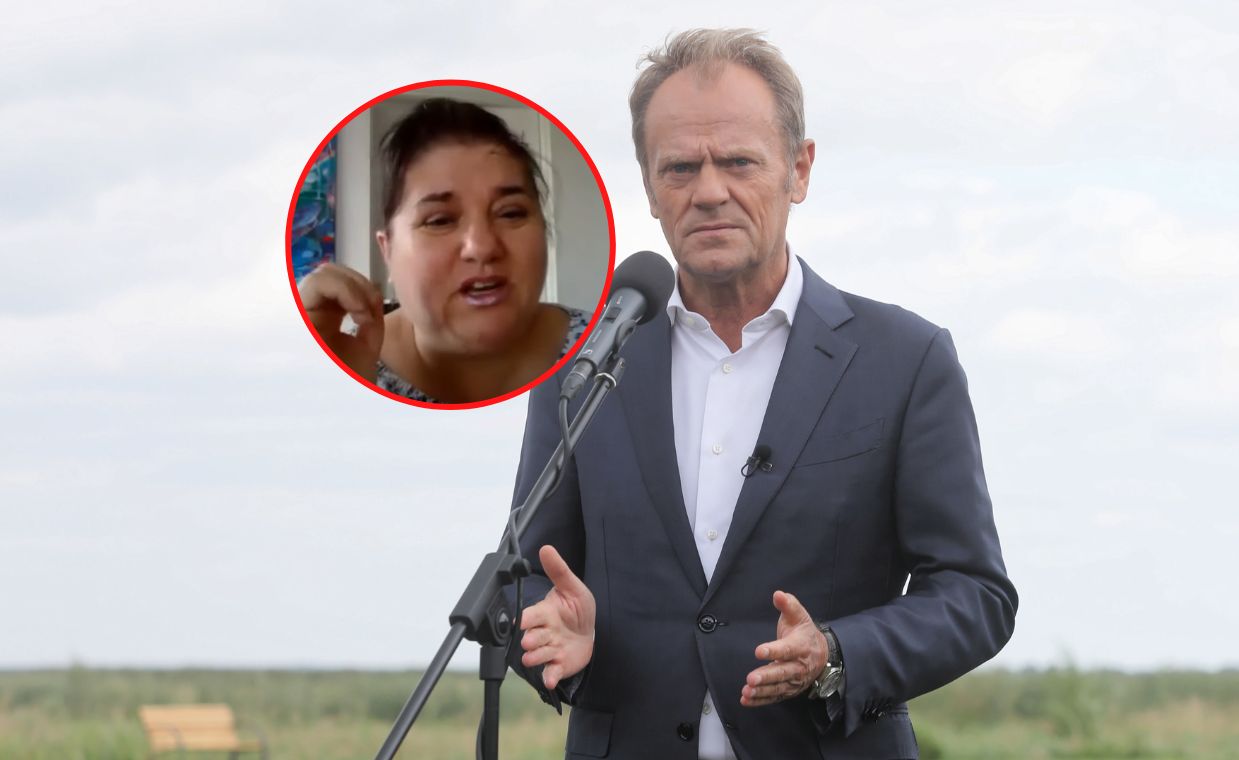 Donald Tusk i Laura Żurawska, która dostała propozycję startu z listy KO do Sejmu