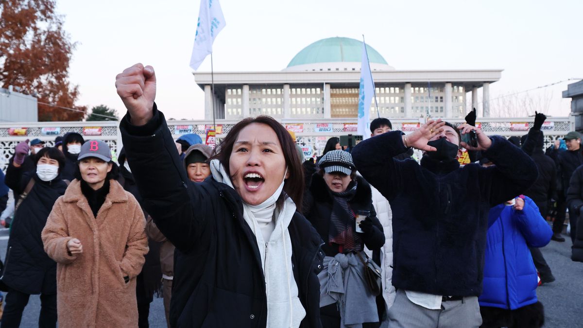 Protesty po wprowadzeniu stanu wojennego w Korei Południowej
