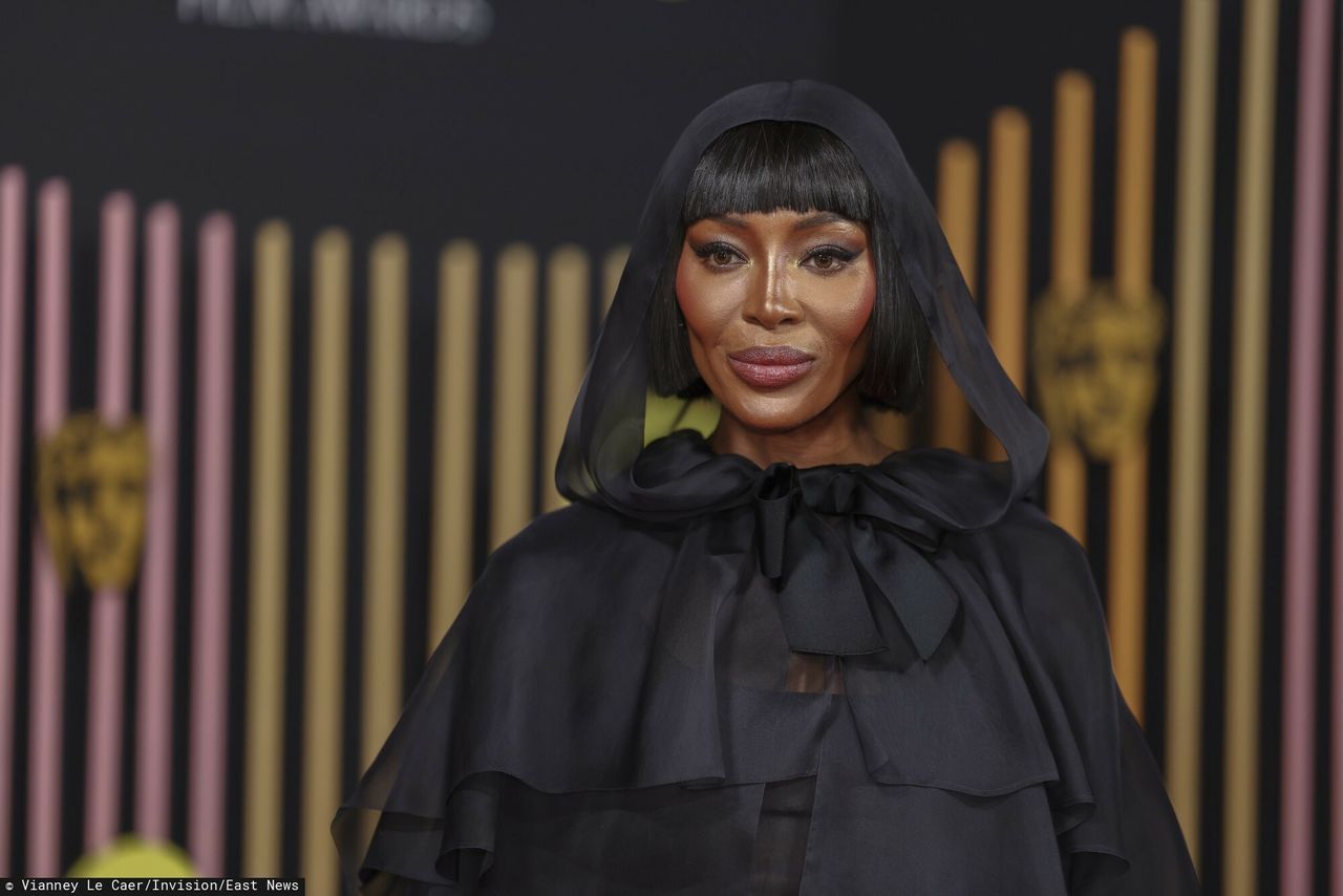 Mroczna Naomi Campbell na BAFTA. Wyglądała zjawiskowo