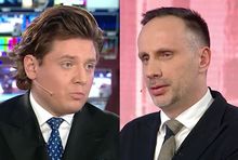Mateusz Dolatowski i Janusz Kowalski, fot. kadry z TVP Info