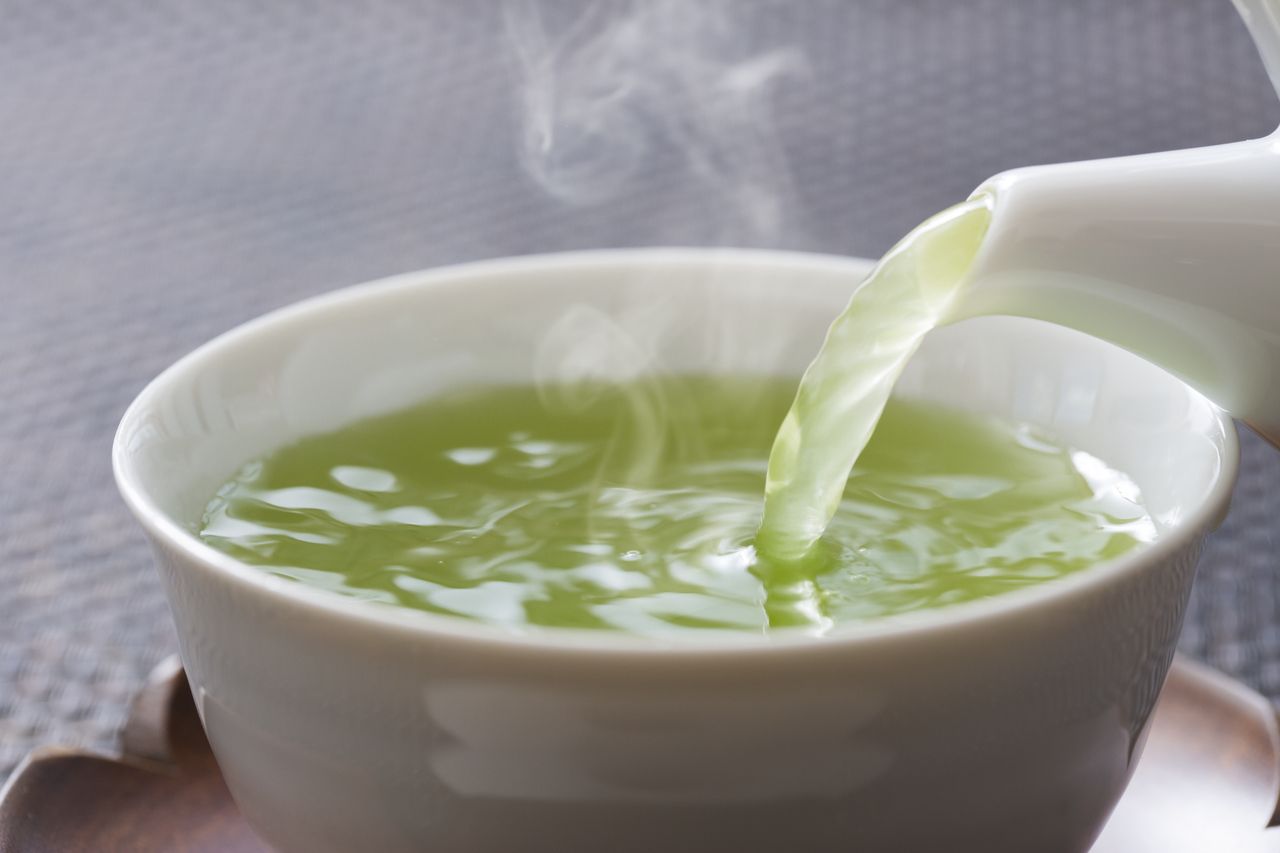 Green tea stimulates hair growth.