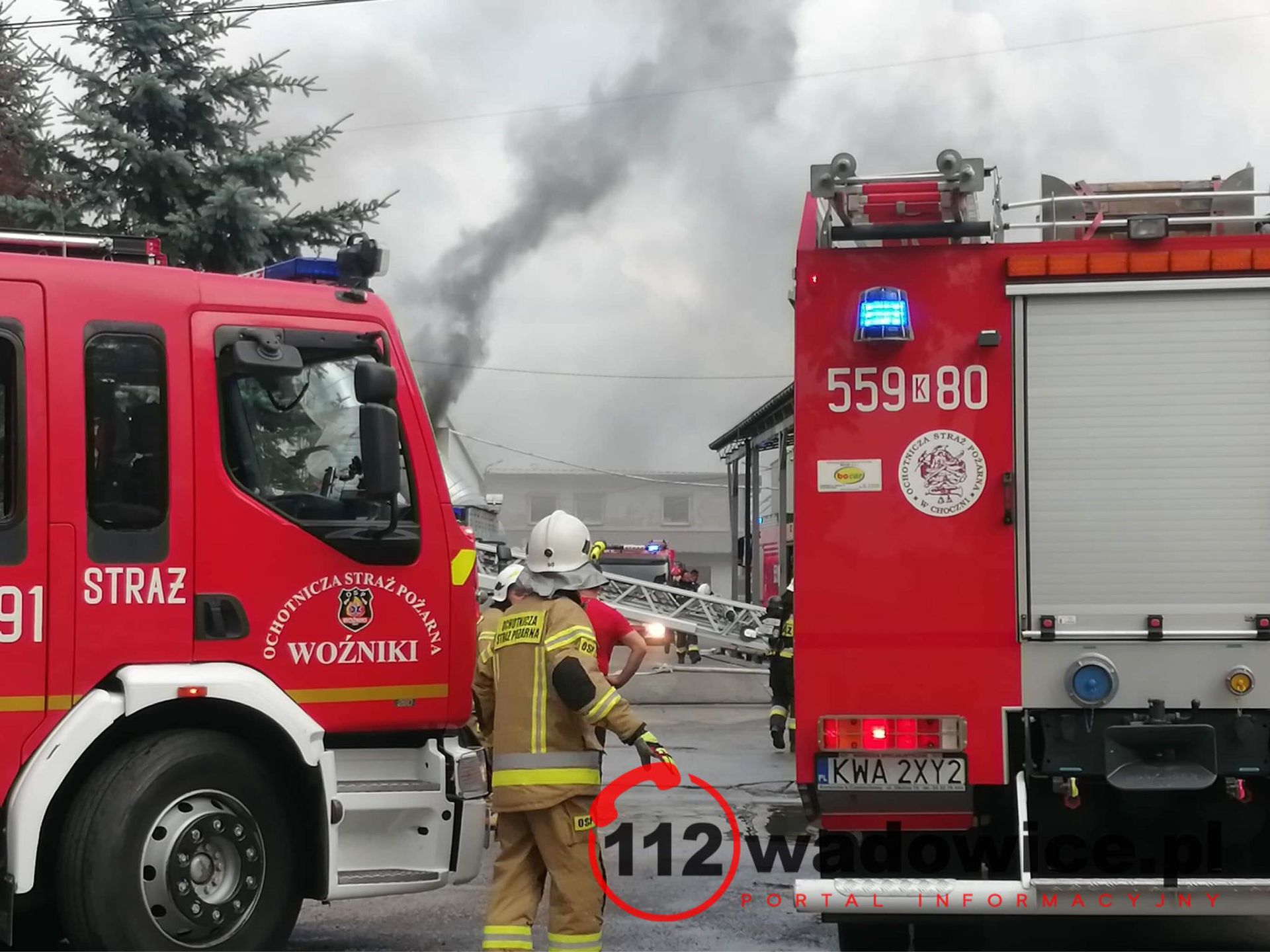 Tomice. Pożar ubojni drobiu
