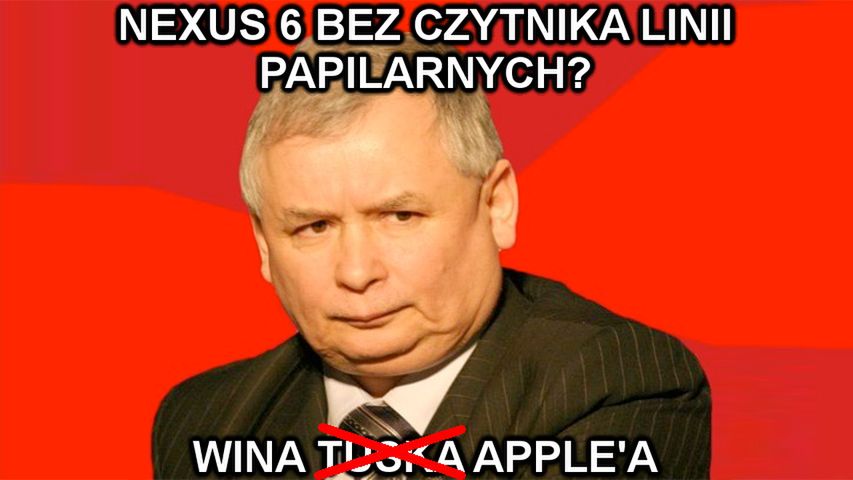Dlaczego Nexus 6 nie ma czytnika linii papilarnych? Przez Apple'a 1