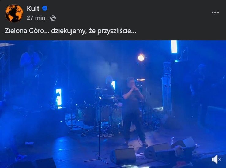 Wpis zespołu Kult na Facebooku