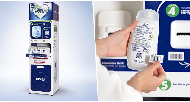Nivea wprowadza stacje do napełniania opakowań kosmetykami