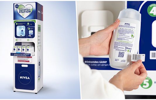 Nivea wprowadza stacje do napełniania opakowań kosmetykami