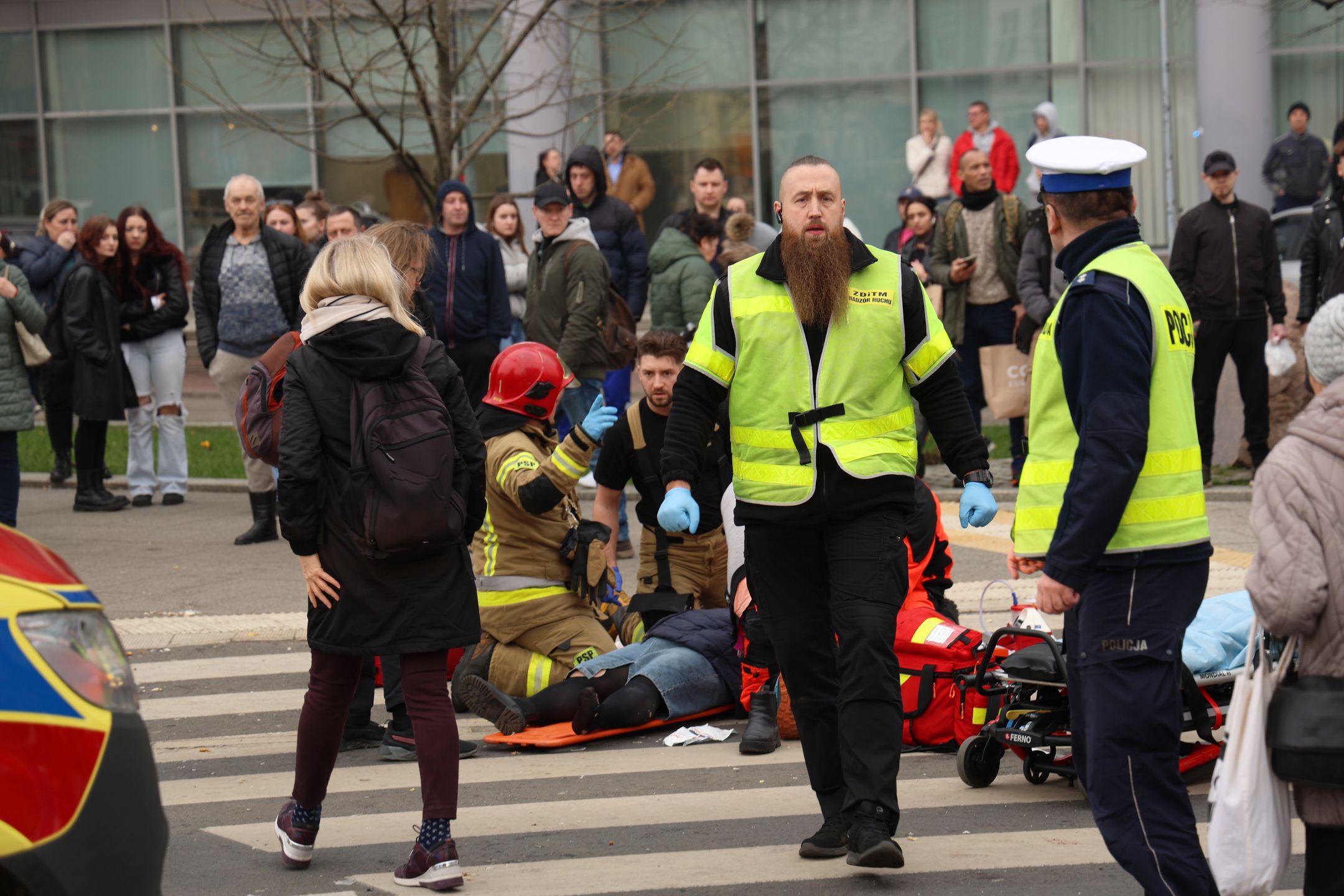 Wypadek na pl. Rodła w Szczecinie