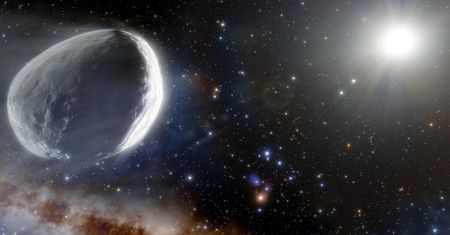 Największa kometa, jaką kiedykolwiek widziano. Jej średnica to 137 km