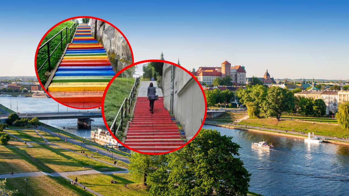 Słynne kolorowe schody zostały nielegalnie przemalowane