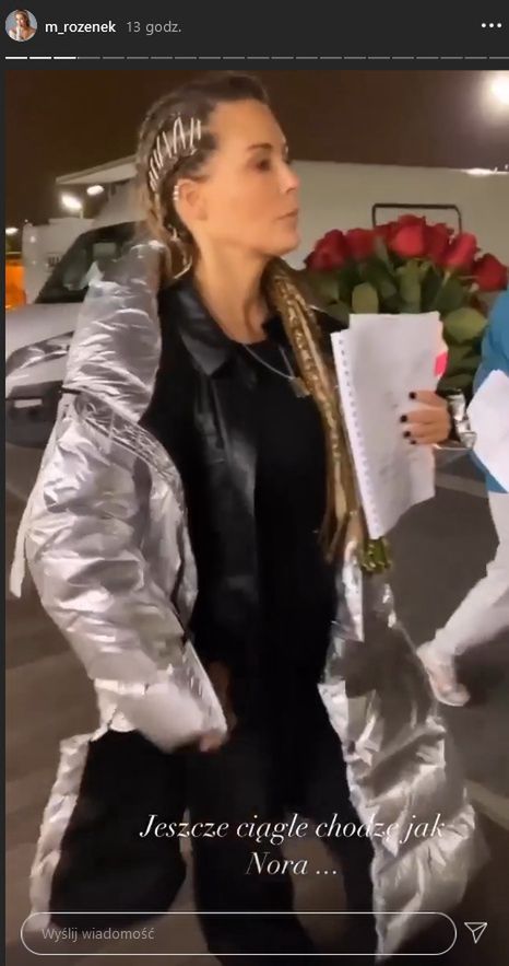 Małgorzata Rozenek na planie filmu Patryka Vegi
