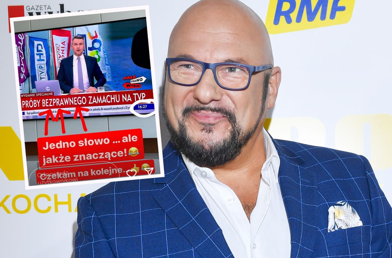 Piotr Gąsowski zakpił z "paskowego" TVP Info