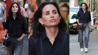 Dawno niewidziana Courteney Cox "przyłapana" w Nowym Jorku. Widać, że już się nie ostrzykuje? (ZDJĘCIA)