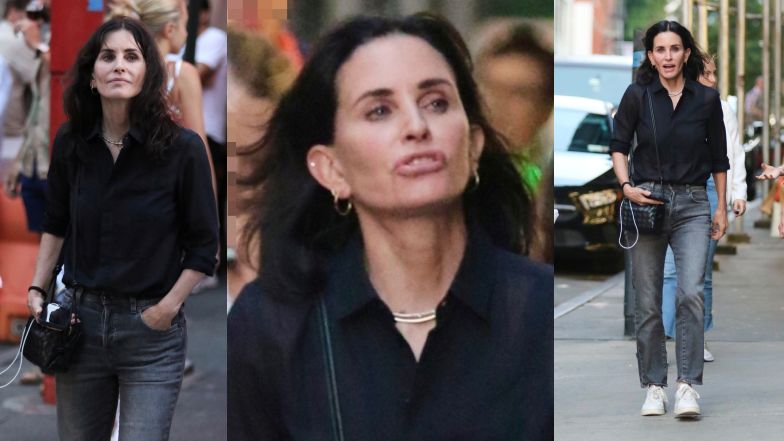 Dawno niewidziana Courteney Cox "przyłapana" w Nowym Jorku. Widać, że już się nie ostrzykuje? (ZDJĘCIA)