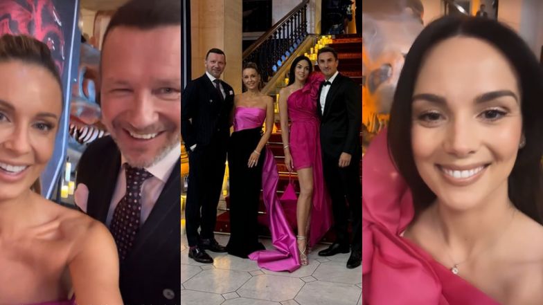 Małgorzata Rozenek i Paulina Krupińska na europejskiej premierze. Byli z nimi mężowie