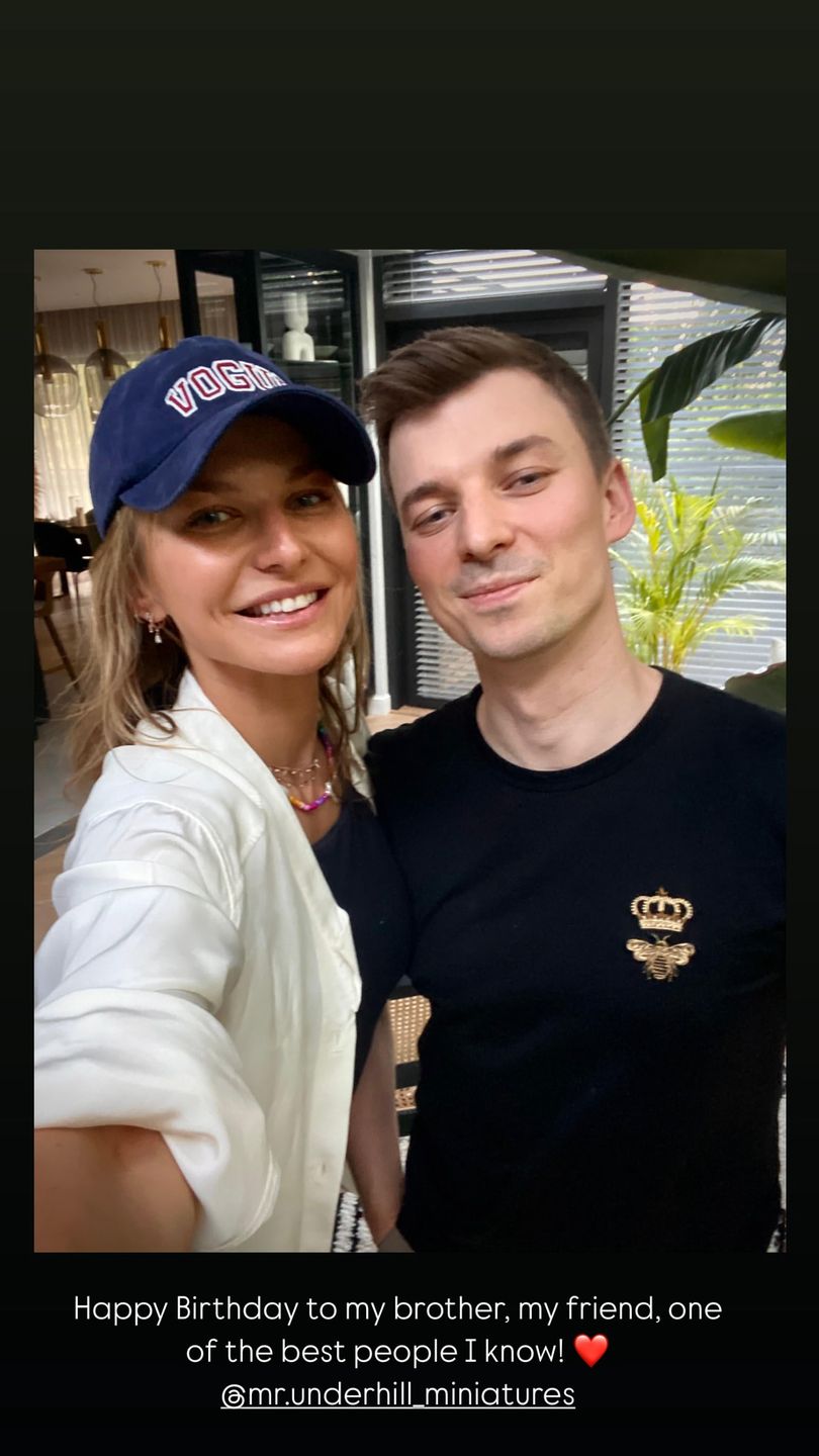 Anna Lewandowska z bratem