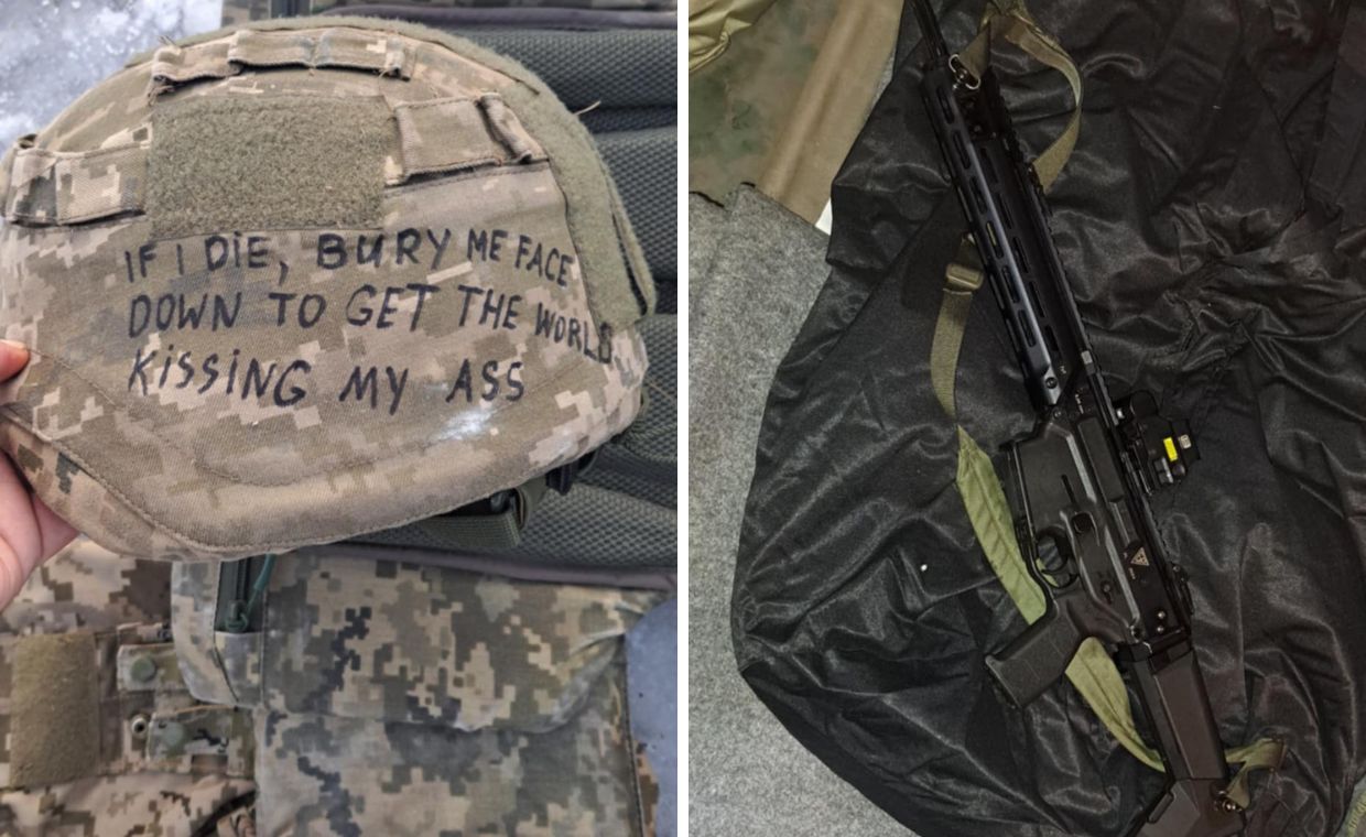 Napis na hełmie Igora