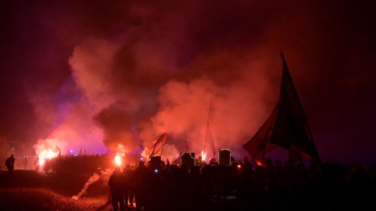 Antyfaszystowskie protesty przeciwko AfD w Giessen