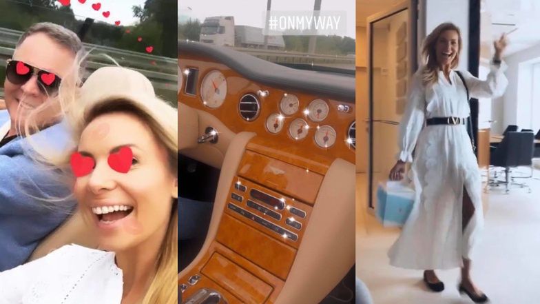 Izabela Janachowska wraca bentleyem do pracy