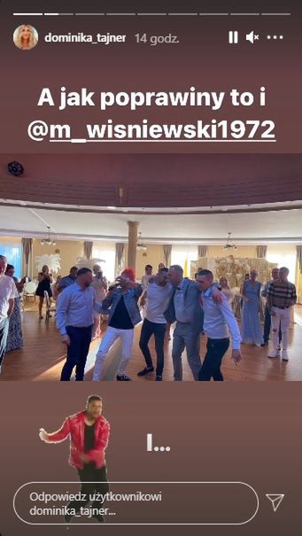 Michał Wiśniewski na poprawinach