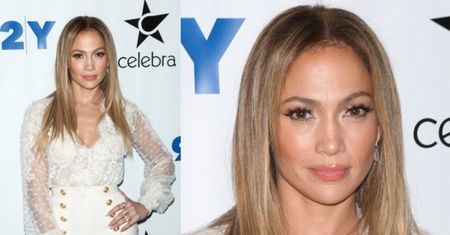 Jennifer Lopez w "ślubnej" bluzce...
