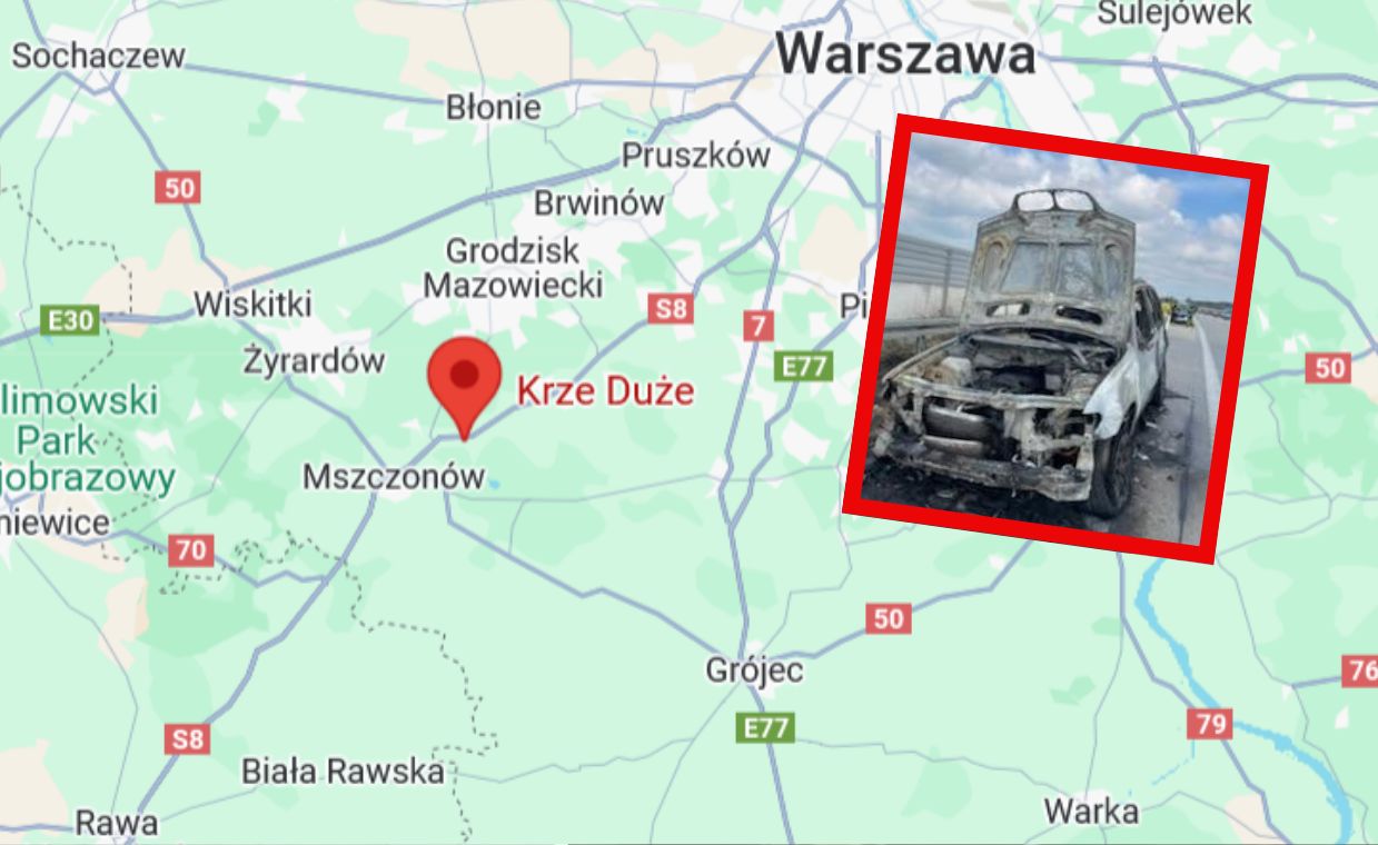Jechali z małym dzieckiem. Doszło do pożaru auta