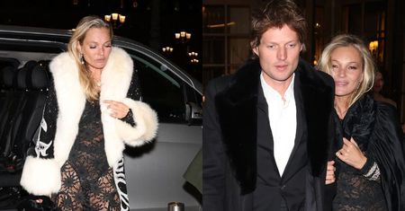 Kate Moss w prześwitującej sukience świętuje 50. urodziny, mknąc z młodszym o 13 lat partnerem na imprezę (ZDJĘCIA)