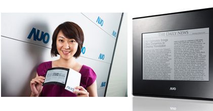 Nowe wyświetlacze E-ink do AUO