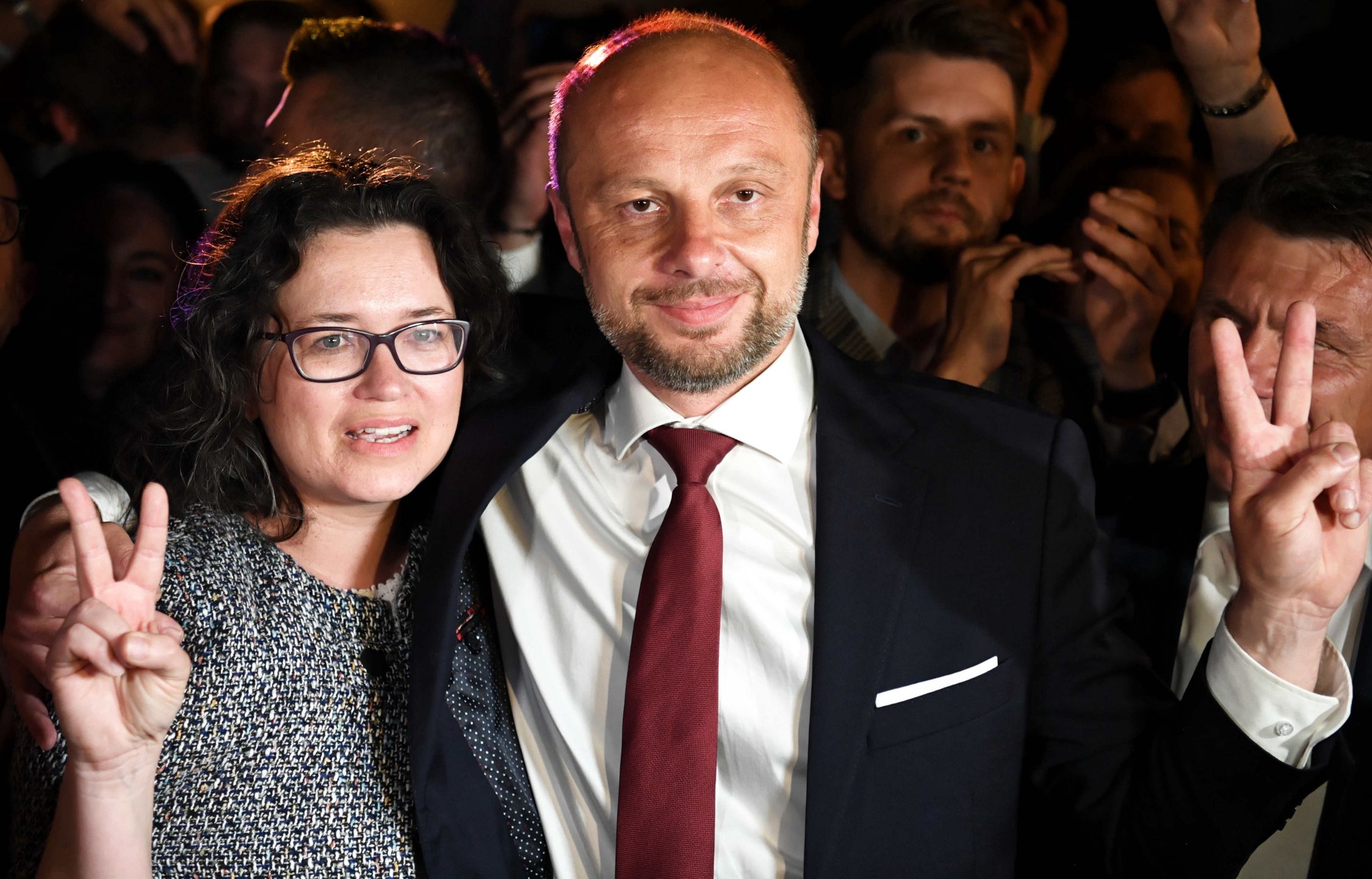Konrad Fijołek z żoną Magdaleną Fijołek
