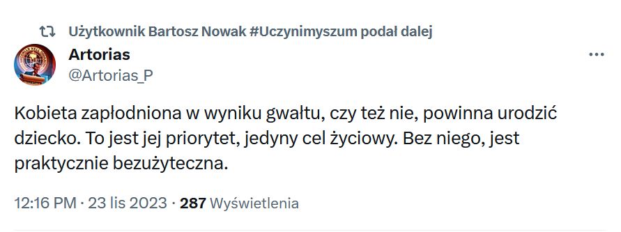 Opinia internauty na temat gwałtu