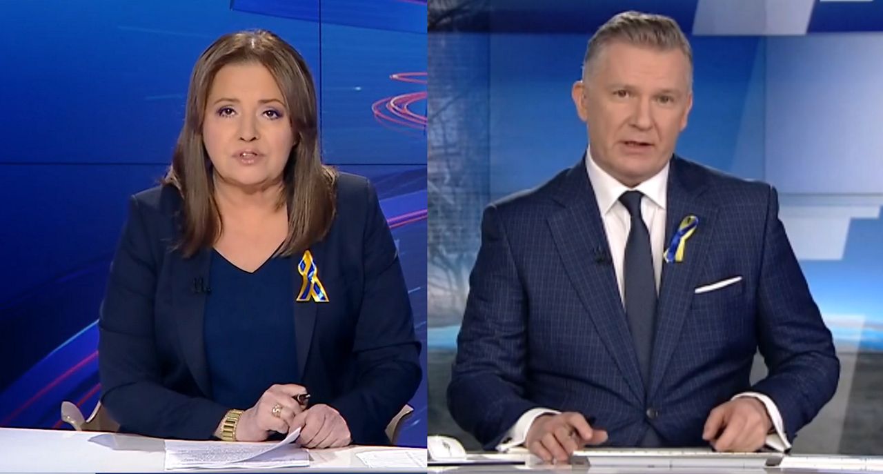 Danuta Holecka i Grzegorz Kajdanowicz poprowadzili serwisy informacyjne w dniu ataku Rosji na Ukrainę 