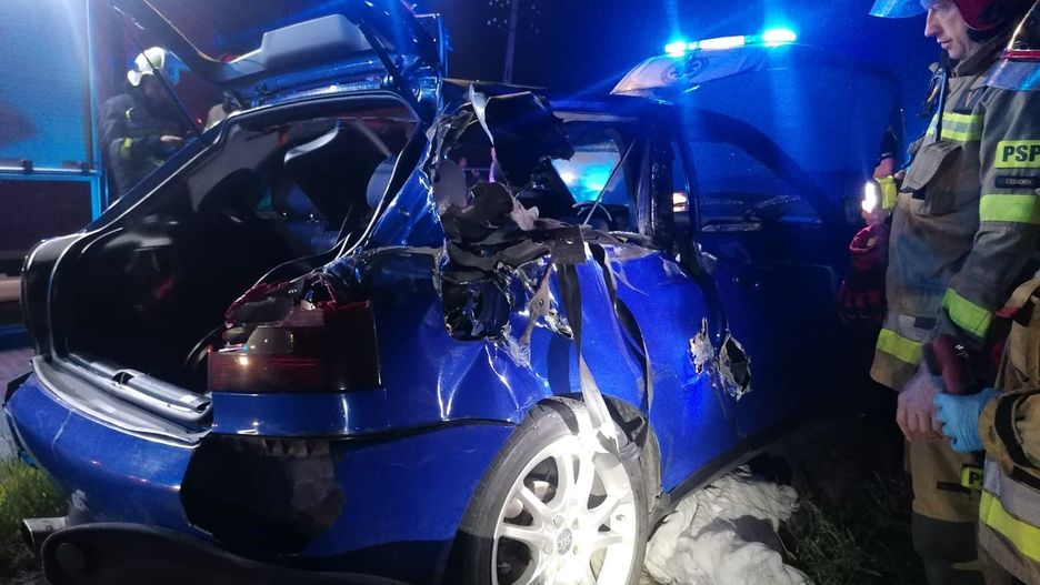 Zderzenie samochodu z pociągiem