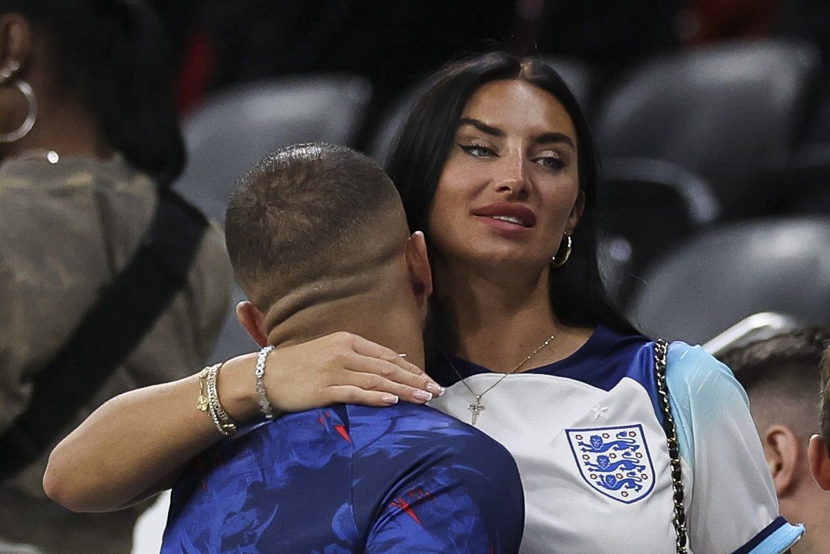 In the photo: Kyle Walker and his wife Annie Kilner.